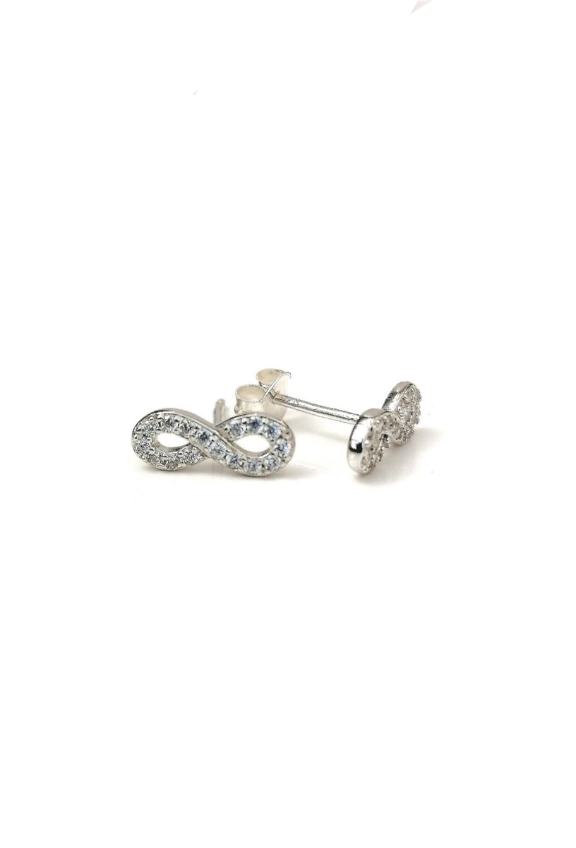 Infinity Cz Stud Earrings