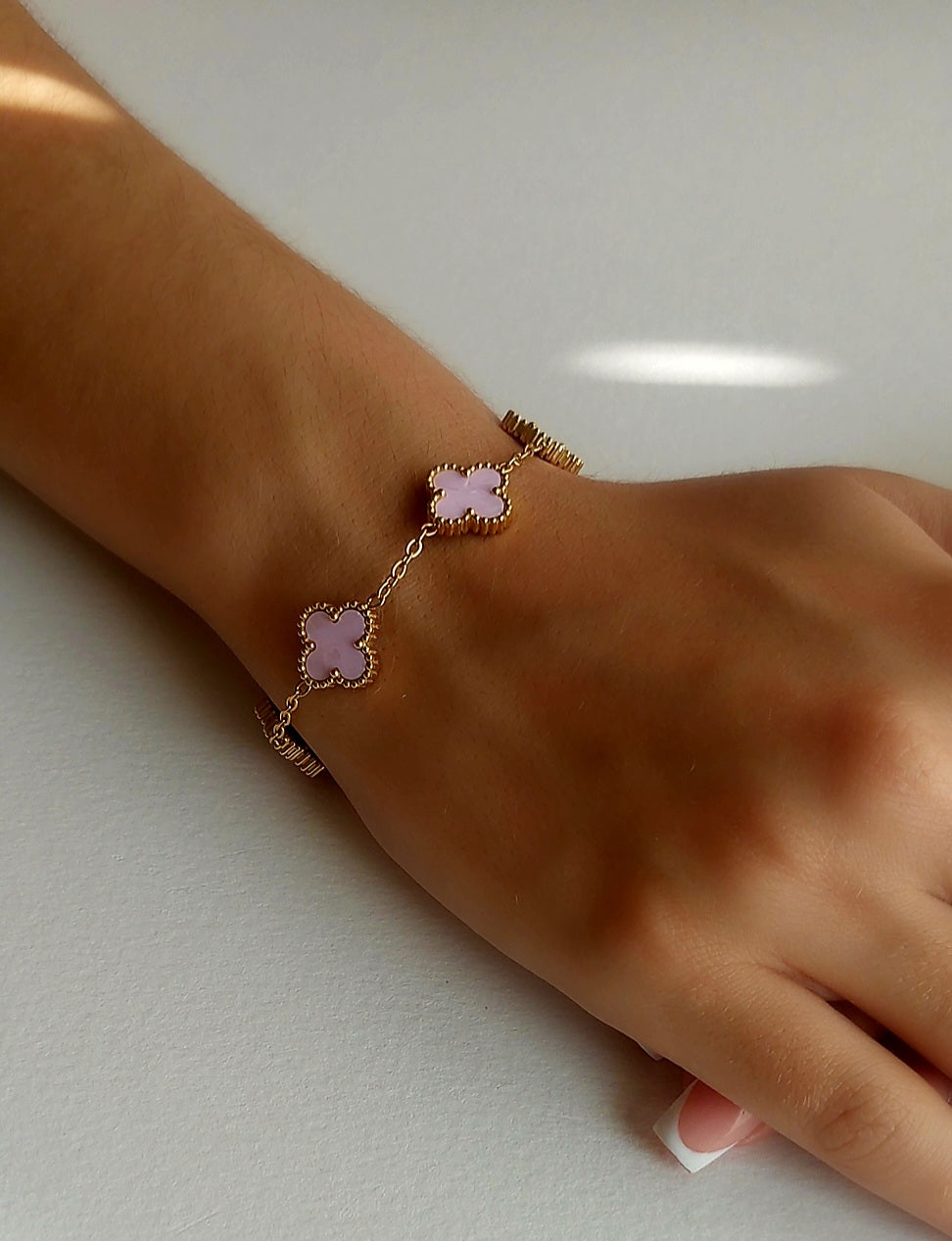 Pink Clover Bracelet