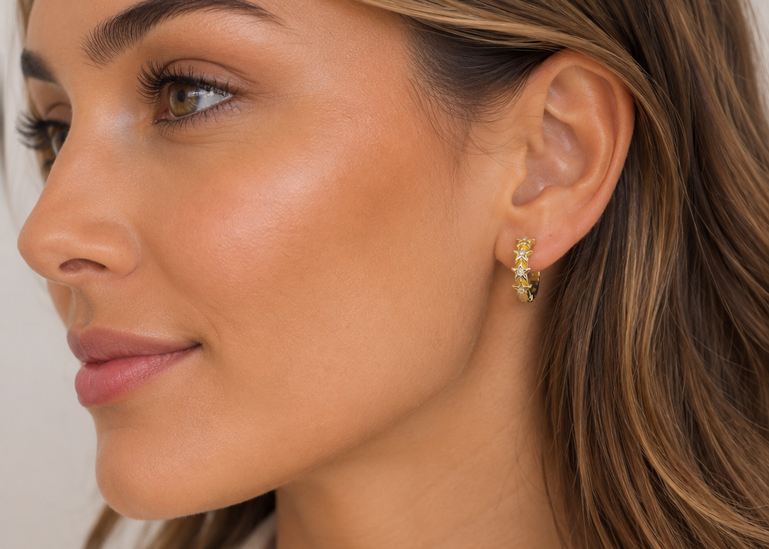 Star Huggie Earrings