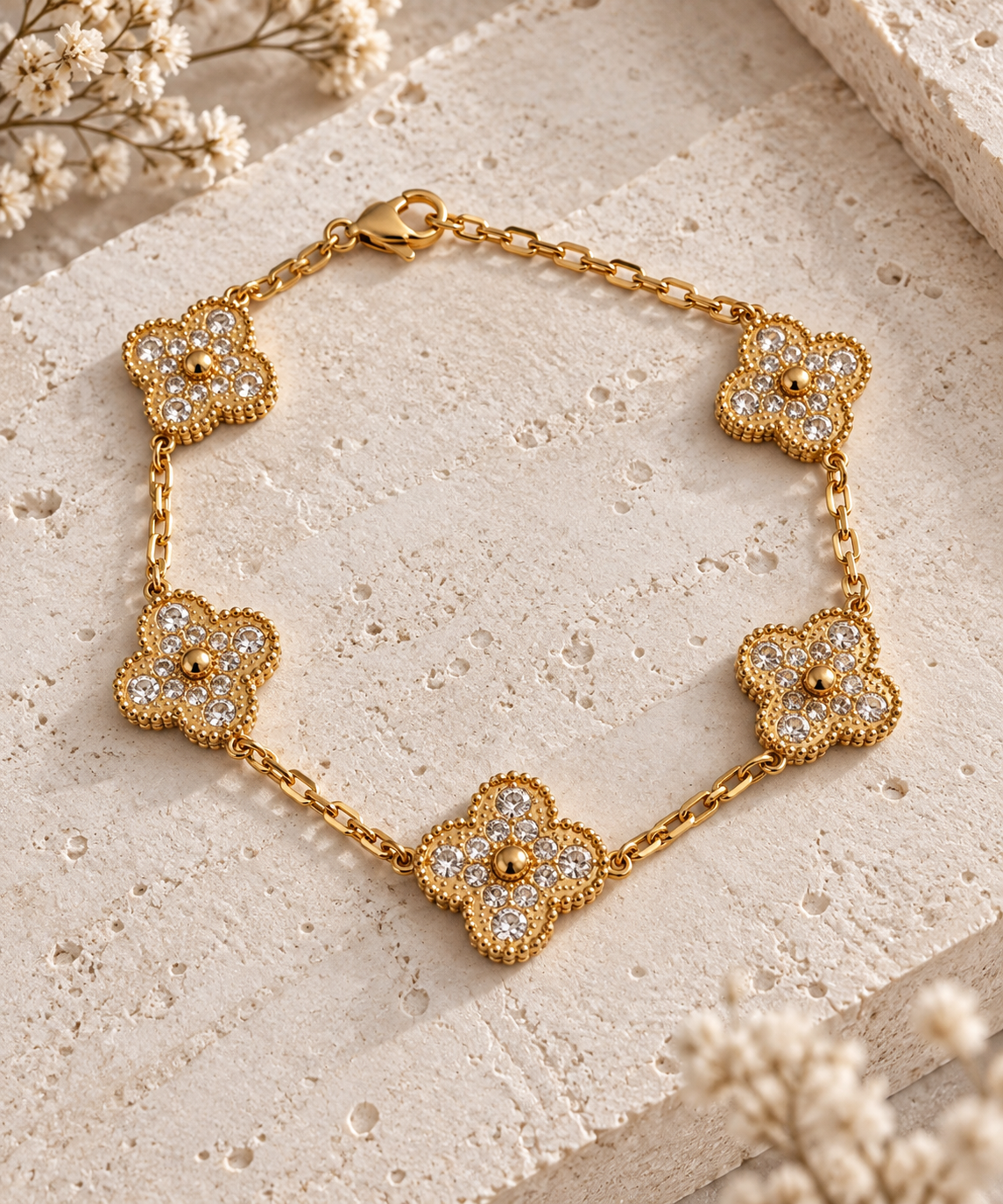 Luxury Cz Clover Bracelet