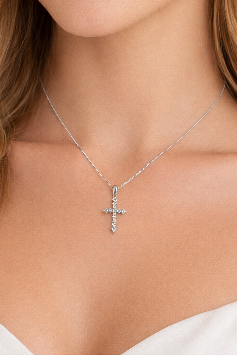 Cz Fancy Cross Pendant