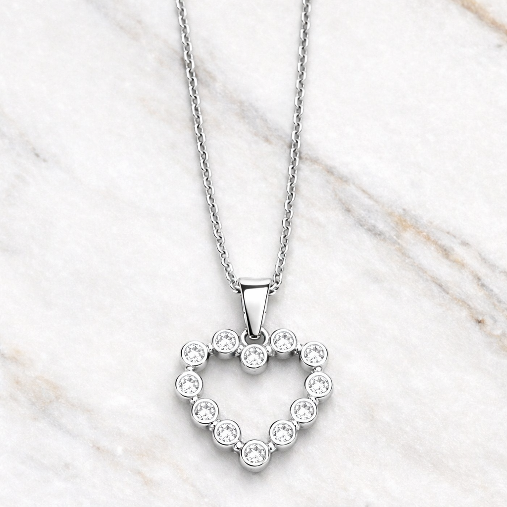 Heart Cz Necklace