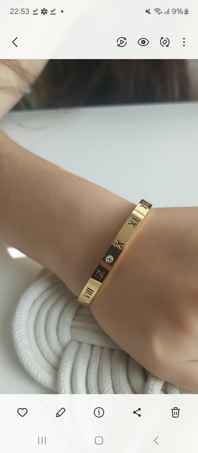 Roman Numerals Bangle