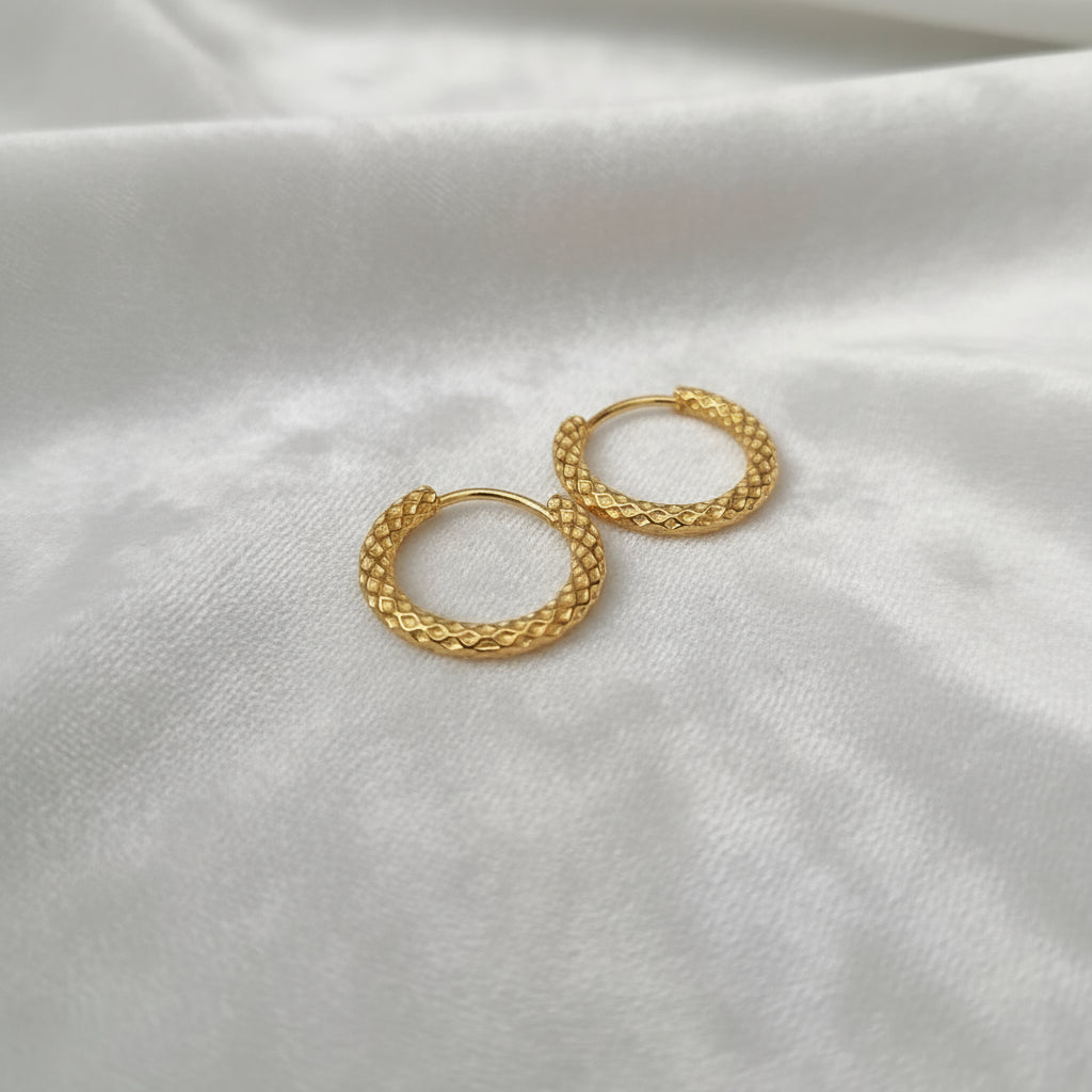 Patterned Hoop Earrings