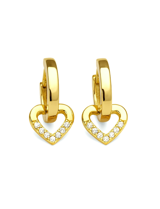 Heart Huggie Earrings