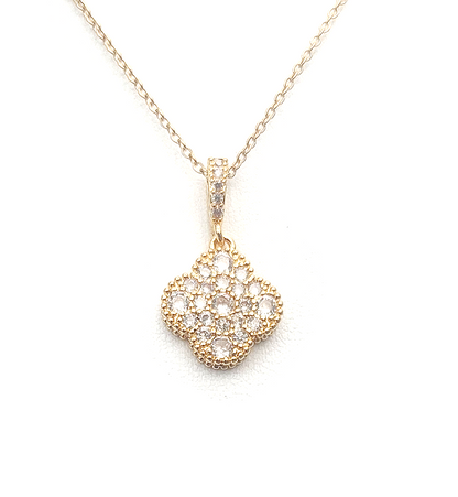 Cz Clover Necklace