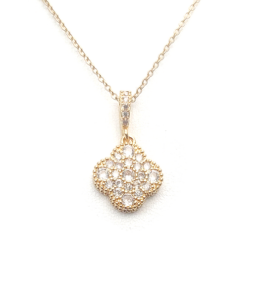 Cz Clover Necklace