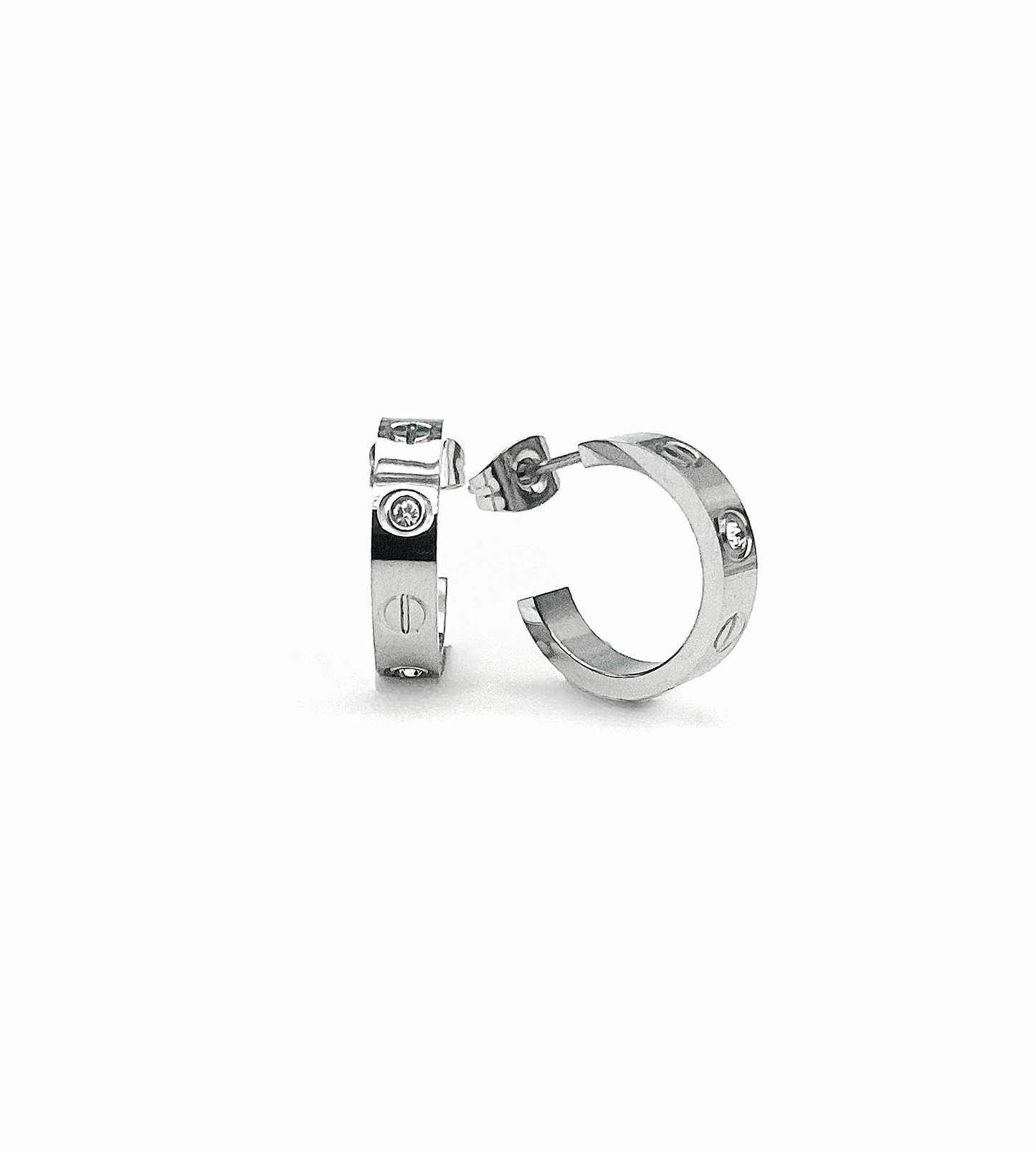 Zircon Hoop Earrings