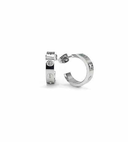 Zircon Hoop Earrings