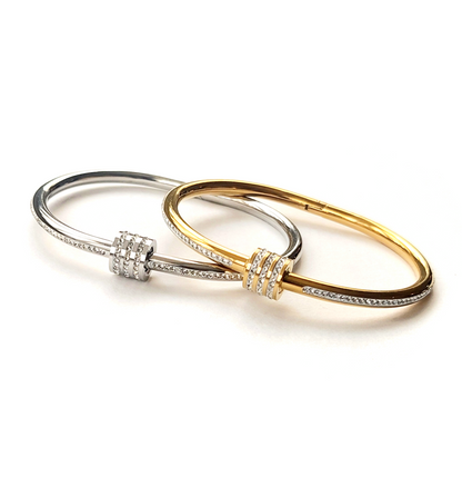 Cz Screw Bangle