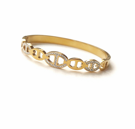 Cut out Cz Bangle