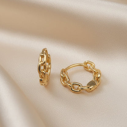Chain Link Hoop Earrings