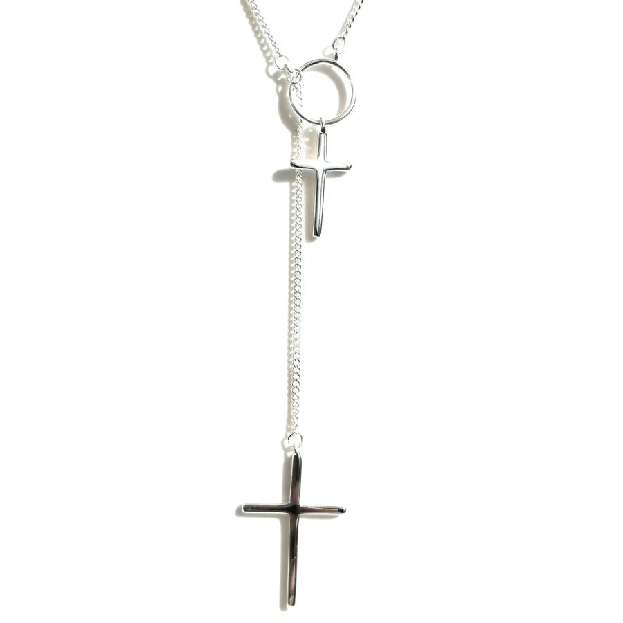 Double Cross Necklace
