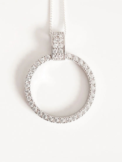 Cz Circle Of Life Pendant