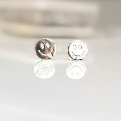 Smiley Face Disc Earrings