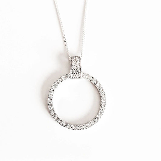 Cz Circle Of Life Pendant