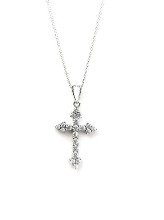 Cz Fancy Cross Pendant