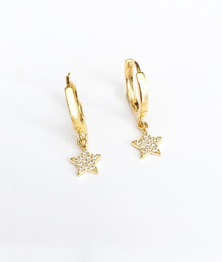 Star Huggie Earrings