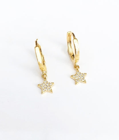 Star Huggie Earrings