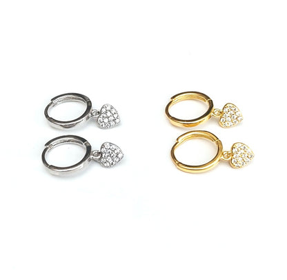 Heart Huggie Earrings