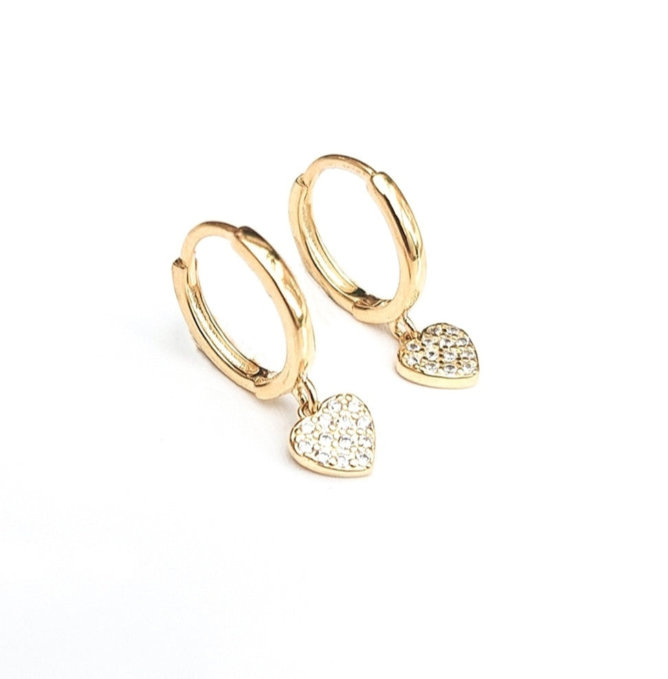 Heart Huggie Earrings