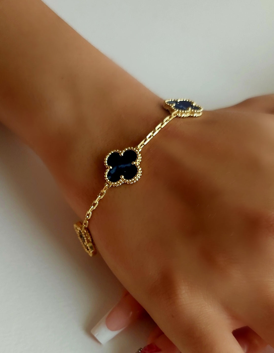 Navy Clover Bracelet - Luxe Collection