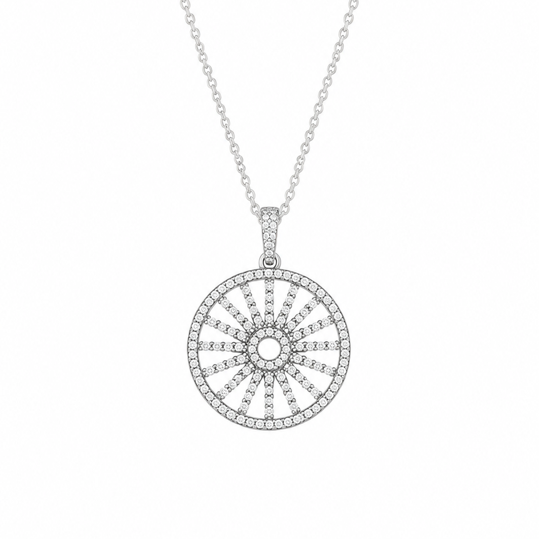 Cz Circle Necklace