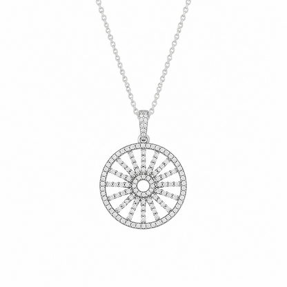 Cz Circle Necklace