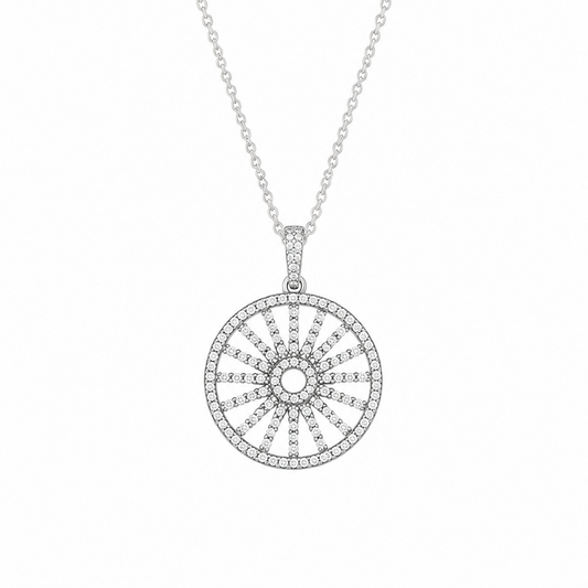 Cz Circle Necklace