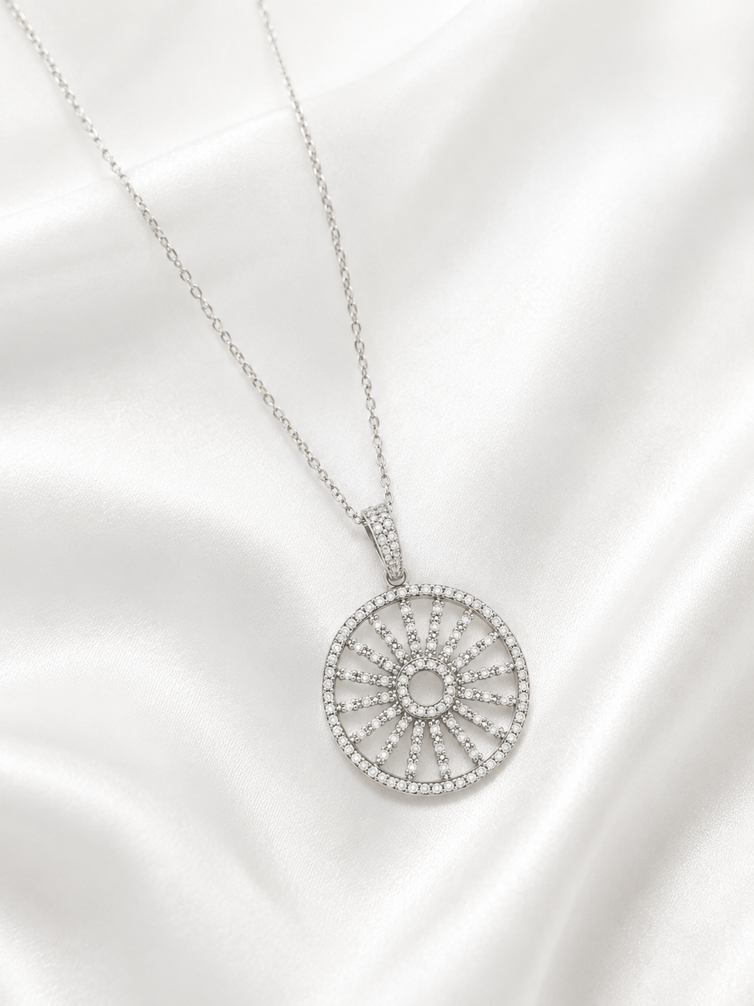 Cz Circle Necklace