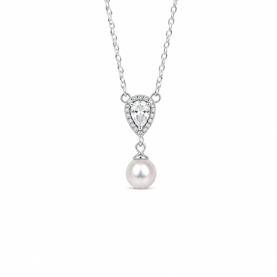 Pearl Cz Necklace