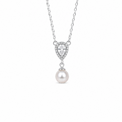 Pearl Cz Necklace