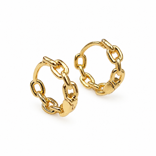 Chain Link Hoop Earrings