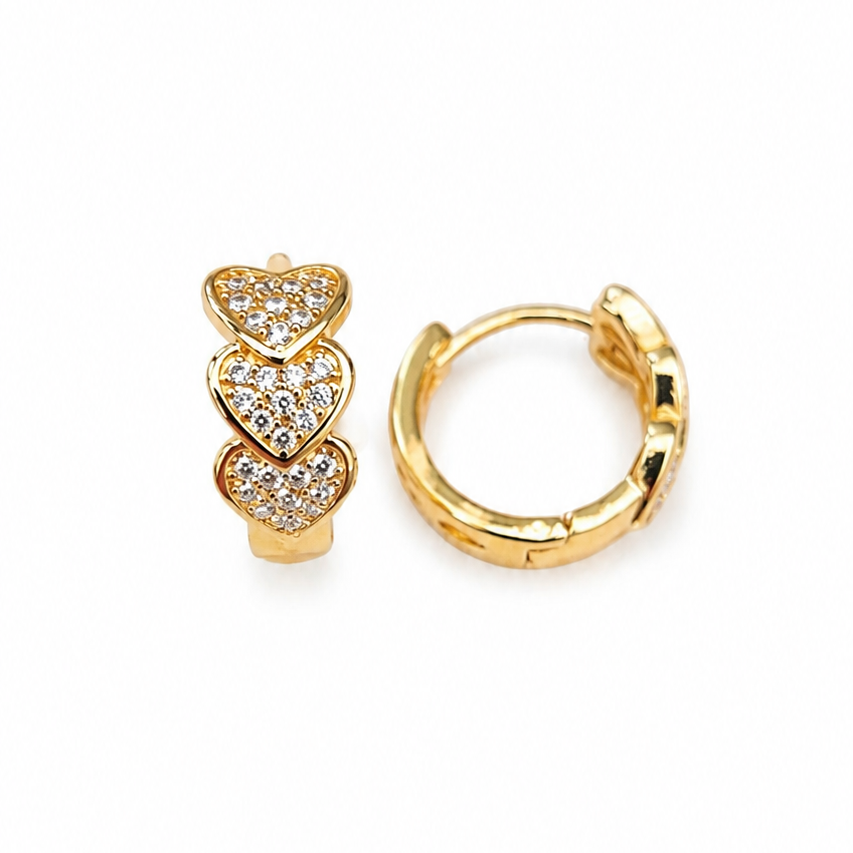 Heart Huggie Earrings