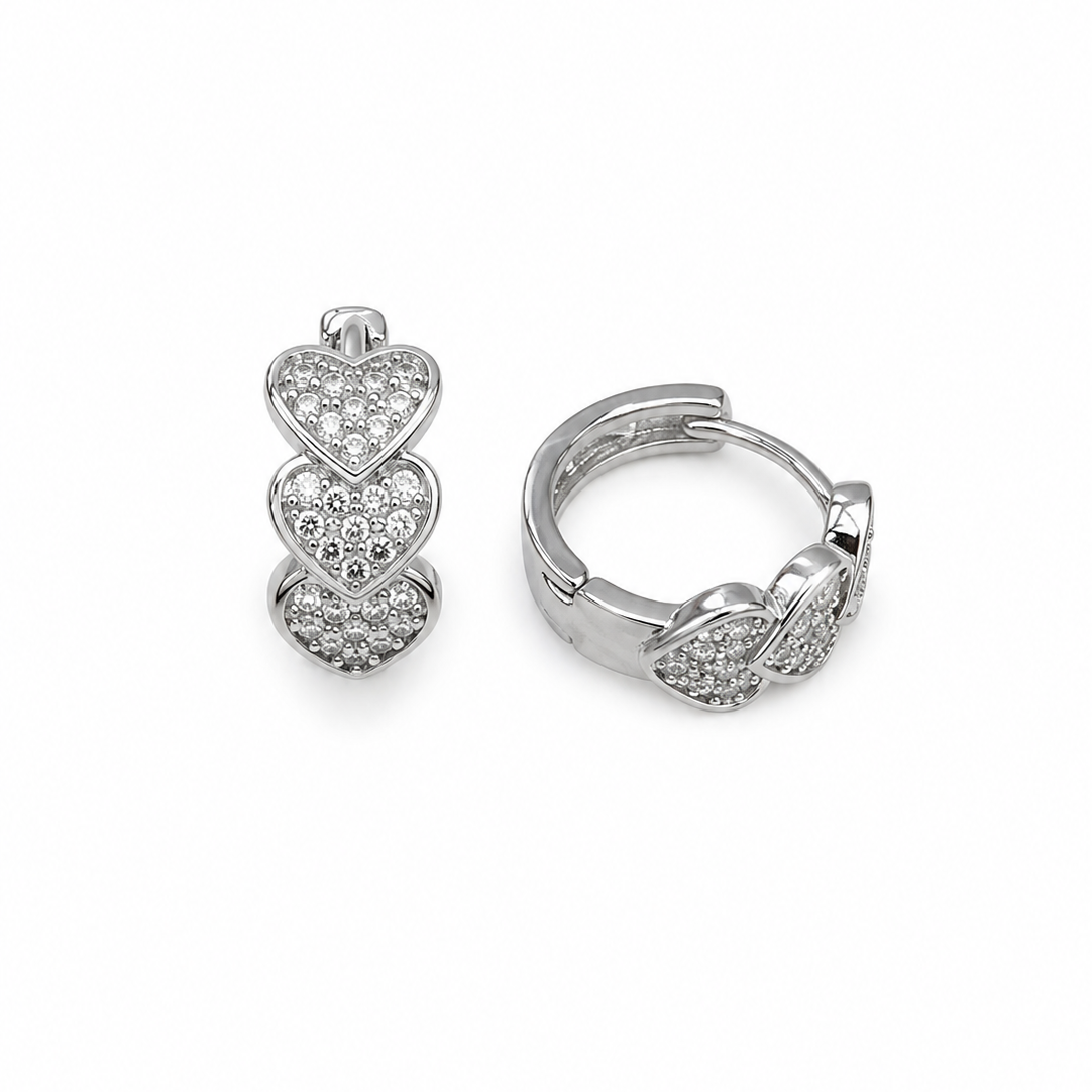 Heart Huggie Earrings