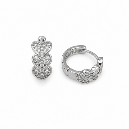 Heart Huggie Earrings