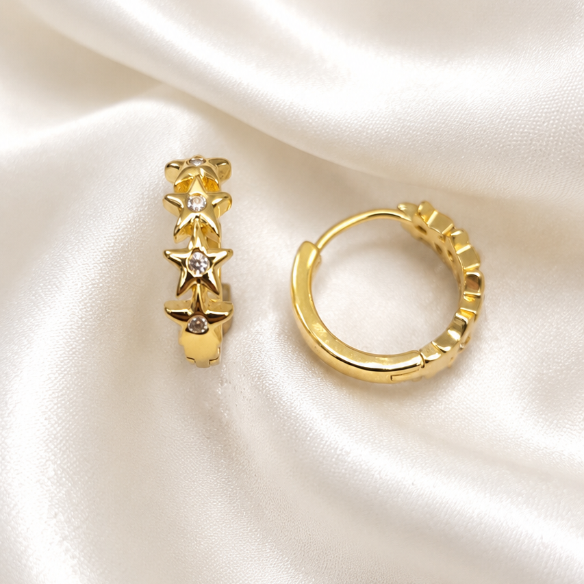 Star Huggie Earrings