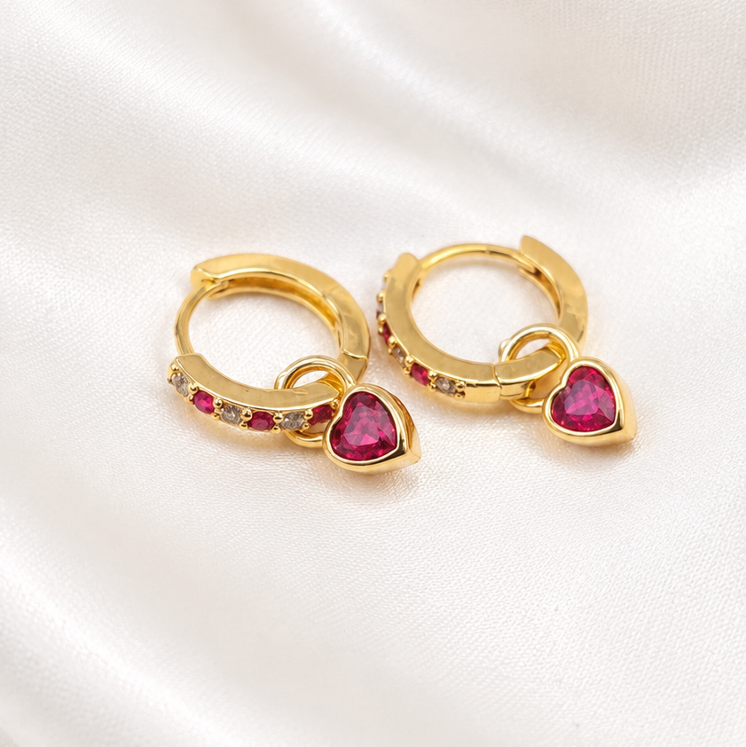 Huggie Heart Earrings