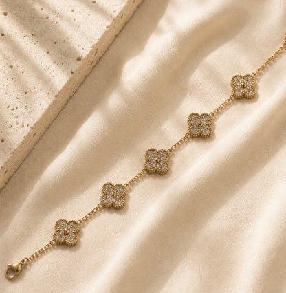 Cz Clover Bracelet