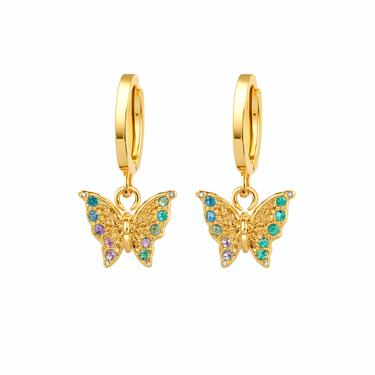 Butterfly Huggie Earrings