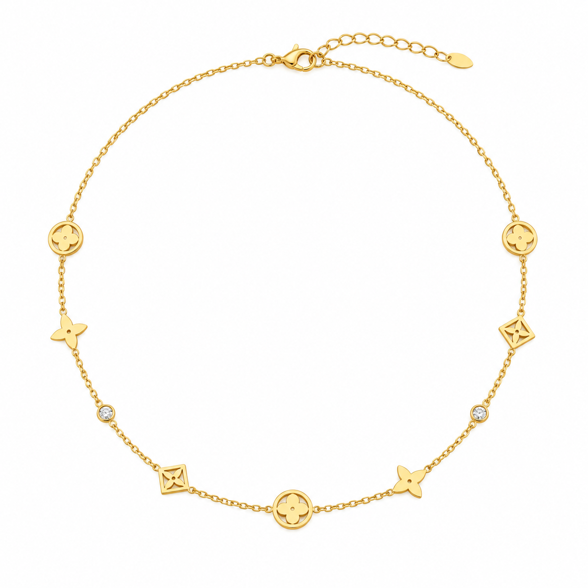 Fancy Clover & Star Necklace