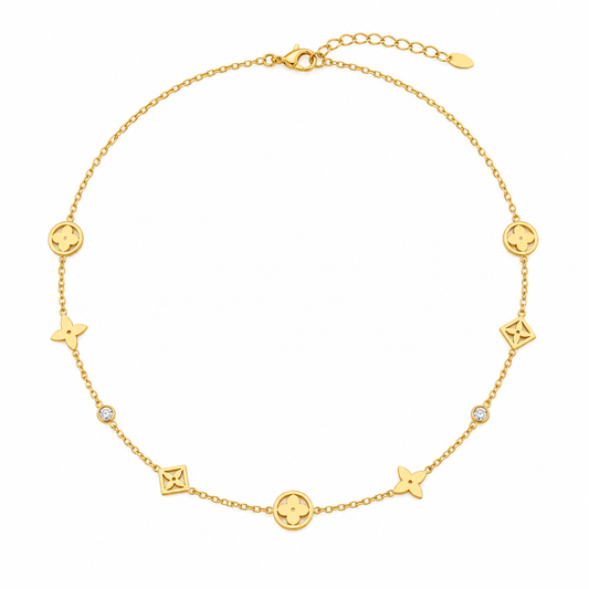 Fancy Clover & Star Necklace