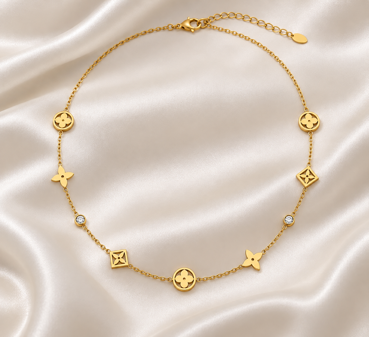 Fancy Clover & Star Necklace