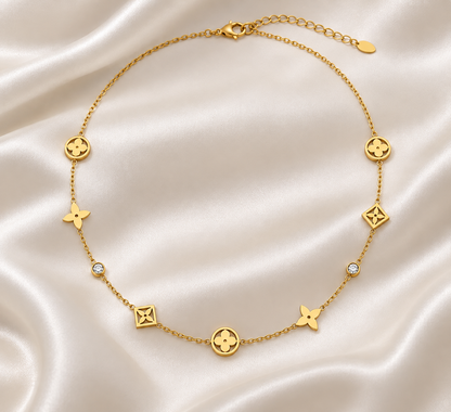 Fancy Clover & Star Necklace