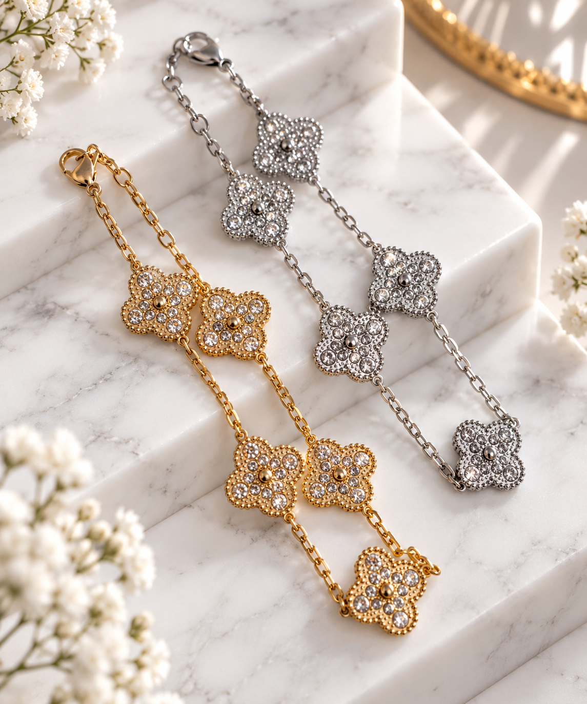 Luxury Cz Clover Bracelet