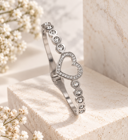 Heart Cz Bangle