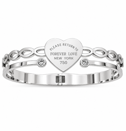 Forever Love Heart Bangle