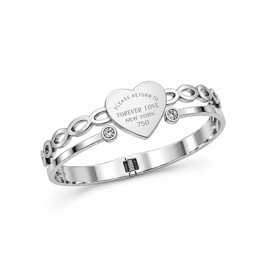 Forever Love Heart Bangle