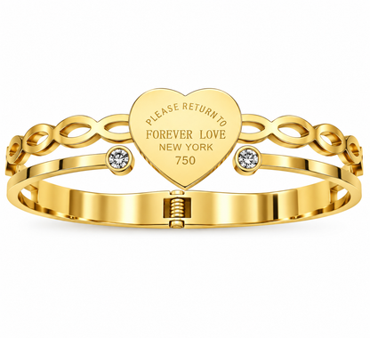 Forever Love Heart Bangle
