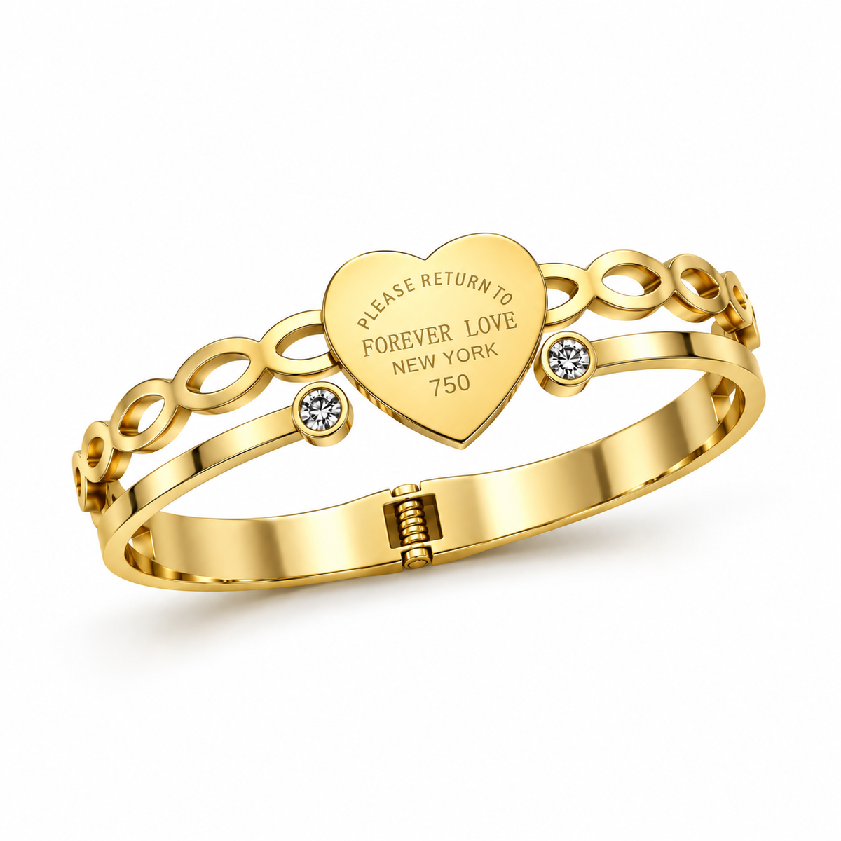 Forever Love Heart Bangle